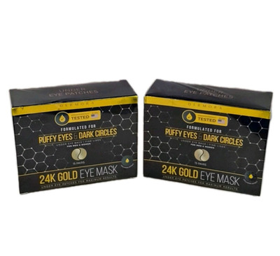 UNISEX 24K GOLD EYE MASK COLLAGEN UNDEREYE PATCH Puffy Eye Dark Circle 30 PAIR