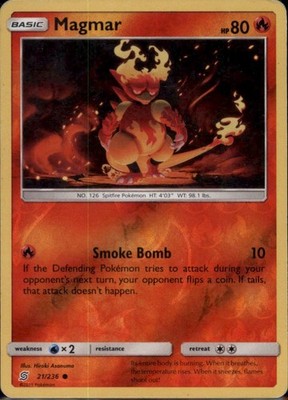 Magmar Reverse Holo Common SM - Unified Minds 21/236 NM