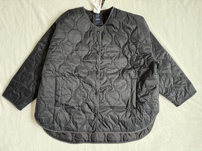 Gap Quilted Lghtweight Jacket Primaloft Water Resistant Black Size XL NWT