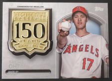 2019 TOPPS SHOHEI OHTANI GOLD BASEBALL 150 YEARS ANNIVERSARY MEDALLION SP RARE