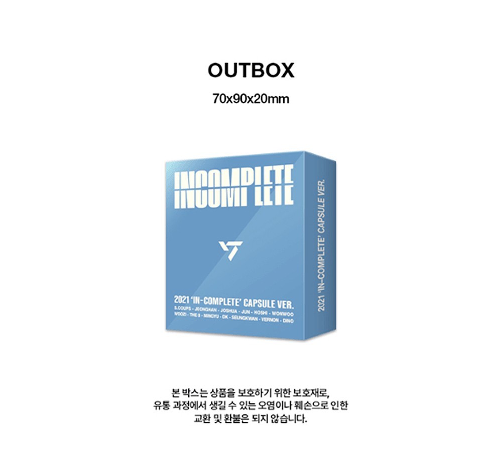 SEVENTEEN 2021 'IN-COMPLETE' CAPSULE Ver/NFC+Video Pack+Card+Photo