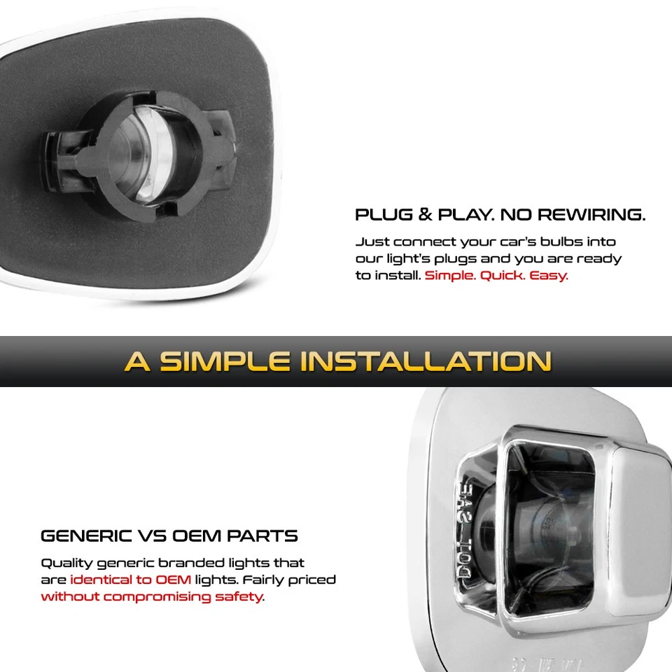 BUMPER MATCHING CHROME Chevy C/K 1500 2500 3500 OE-Style Tag Lights License Lamp Foto 3 de 4