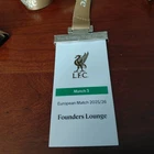 TICKET STUB/ HOSPITALITY PASS-LIVERPOOL V PSV EINDHOVEN- CHAMPIONS LEAGUE- 2025