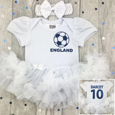 Personalisiertes WM England Fußball Baby Outfit