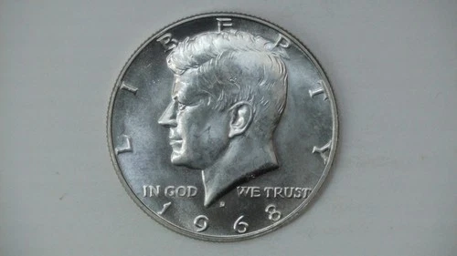 1968 D Kennedy Uncirculated Half Dollar  40% Silver  **Free Shipping**