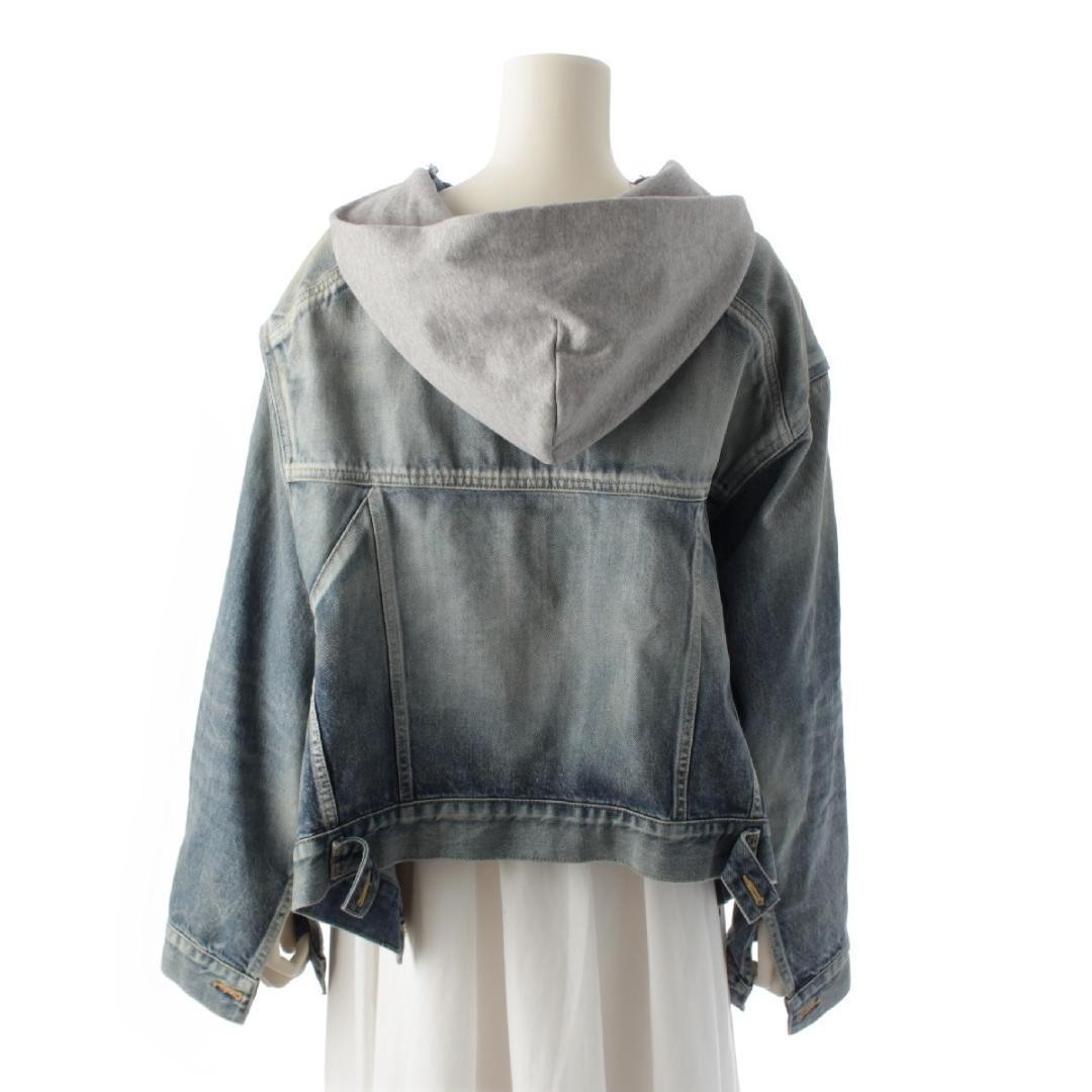 USED GOOD CONDITION BALENCIAGA 22 HOODED DENIM JACKET SIZE 32 0IE GOOD thumbnail 4