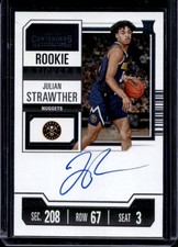 2023-24 Panini Contenders Julian Strawther Rookie RC Auto #109 Nuggets