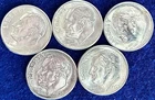 1953-S Roosevelt Dimes 90% Silver BU Lot of 5 Pieces