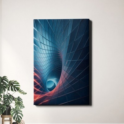 Abstract futuristic atrium geometric facade Wall Art modern architecture pattern