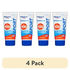  4 pack Equate Sport Broad Spectrum Sunscreen Lotion, SPF 100, 6 fl oz