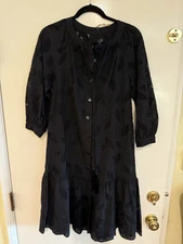 Teri Jon by Rickie Freeman Dress 4 Eyelet Shirtdress Midi Ladies Modest Elegant