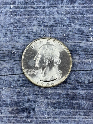 1946 S Washington Quarter BU Uncirculated Mint State 90% Silver 25c US Coin