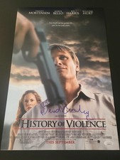 DAVID CROENENBERG SIGNED HISTORY OF VIOLENCE 12X18 PHOTO JSA AUTHENTICATED