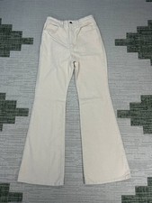 Levis 70s High Flared Corduroy Pants Womens 27 Beige Logo High Rise Casual