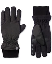 Isotoner Signature Men's Touchscreen Water Repellant Ripstop Gloves Large Black