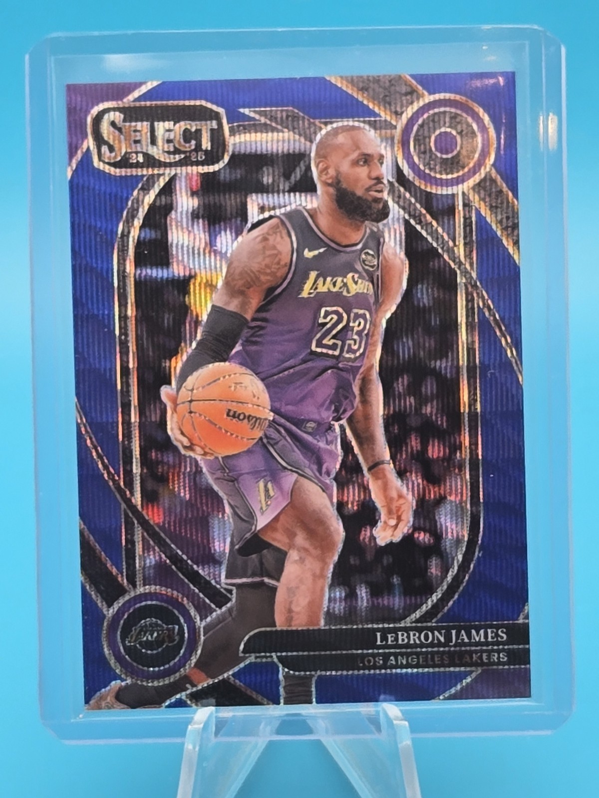 LEBRON JAMES - 2024-25 Panini Select #241 Courtside BLUE WAVE 12/75