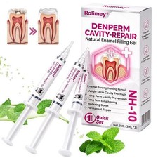 Rolimey DenPerm Cavity Enamel Filling Nano Hydroxyapatite Gel, NH-10, 3ml 3-6 PK