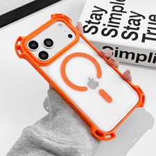 For iPhone 17 Pro Max 16 15 14 Magnetic Clear Rugged Shockproof Hard Case Cover
