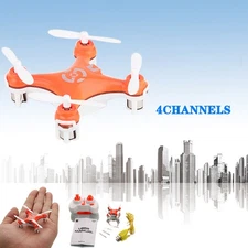 Orange Mini RC Drone 2.4G 4CH 6-Axis Quadcopter LED Aircraft Toy Remote Control