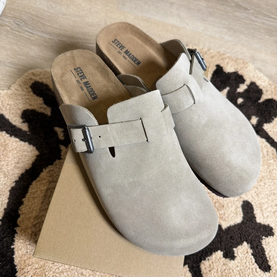 Zueco Steve Madden Para Hombres Wilderr Gamuza Taupe Talla 11 WILD02M1 Foto 3 de 4