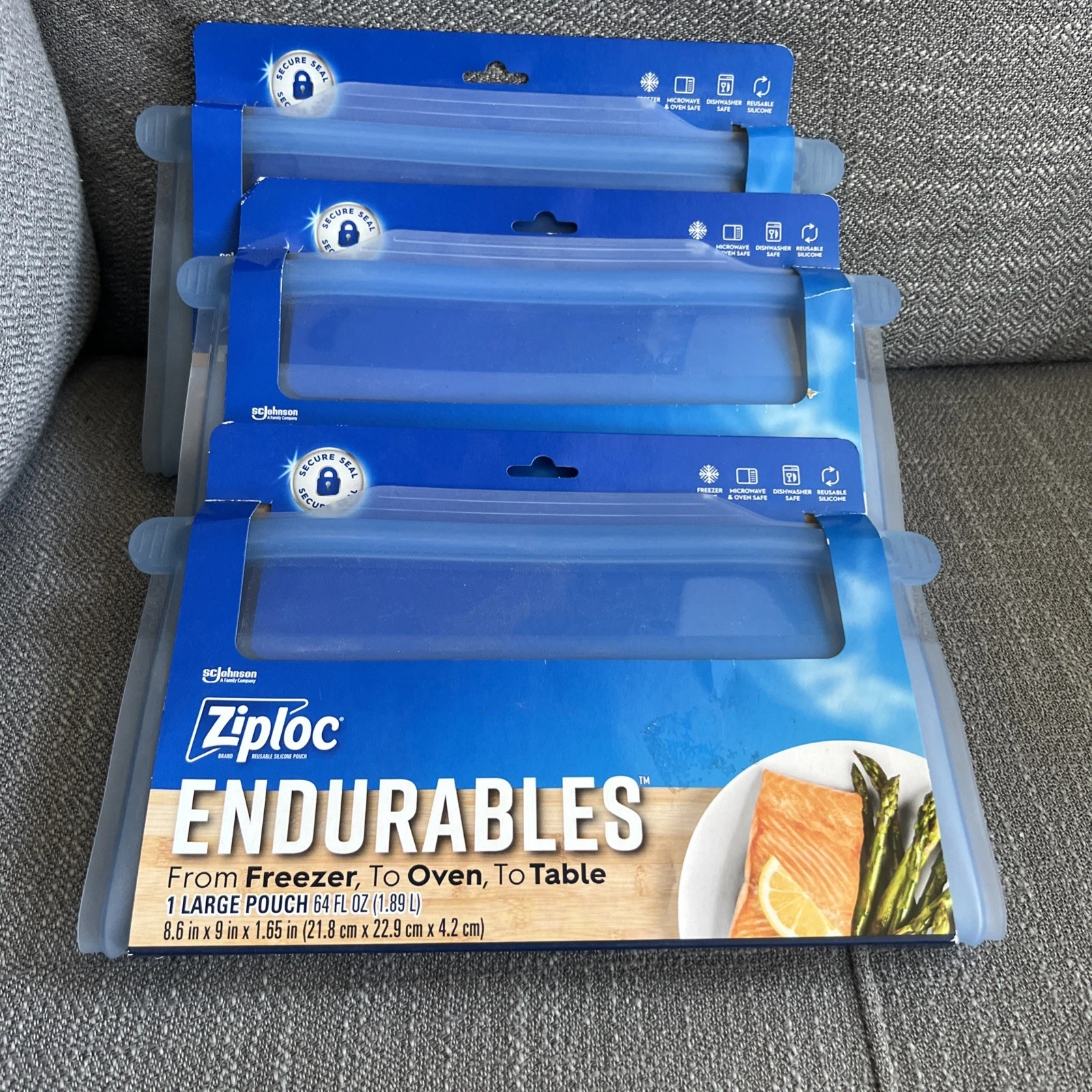 3 Ziploc Endurables Large Pouch Half Gallon 64 fl oz Reusable Silicone New 8.6x9
Opens in a new wind