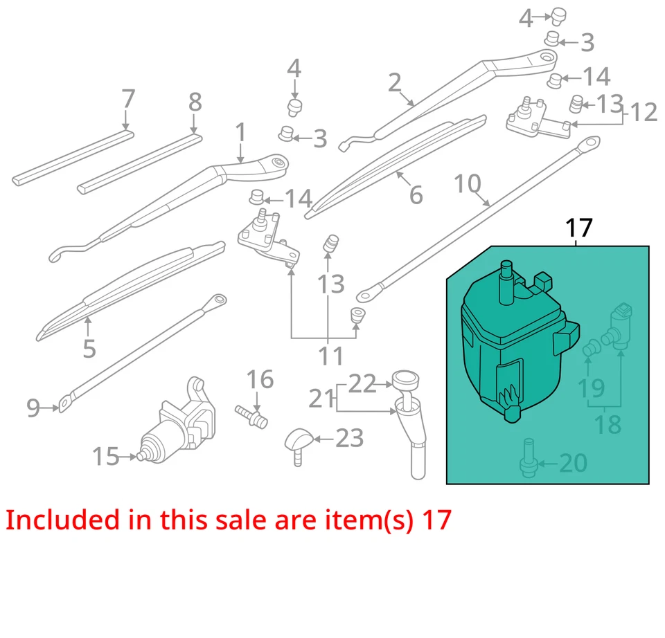 Infiniti G20 1999-2002 lavadora de parabrisas depósito de líquido botella fabricante original RWLU6 Foto 2 de 3