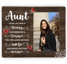 Aunt Memorial Wooden Picture Frame, In Loving Memory Remembrance Photo Frame ...