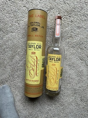 COLONEL TAYLOR Empty Bottle EHT Small Batch Bourbon Unrinsed Bottle & Tube