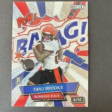 Wild Card Comix Tahj Brooks Rookie Serial #6/12 Football Card 2025