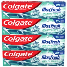 Colgate Max Fresh Whitening Toothpaste 4 Pack Clean Mint Breath Freshening
