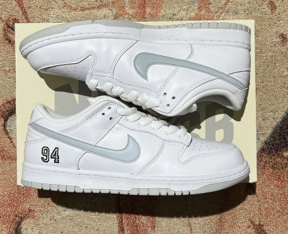 Las mejores ofertas en Supreme x Nike Dunk SB Low White Metallic