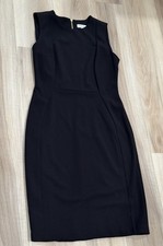 Calvin Klein Women's Crew Neck Cap Sleeve Sheath Pencil Dress Size 8 Black
