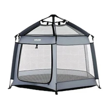 VEVOR Portable Baby Playpen Hexagon Mesh Play Yard Foldable Indoor Outdoor Safet