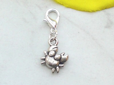 Charms Anhänger KRABBE Charm Maritim Meer Krebs Schmuck für Bettelarmband Kette