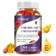 Hair,Skin & Nails Gummies Balance Skin Health,Hair & Nails Growth Support