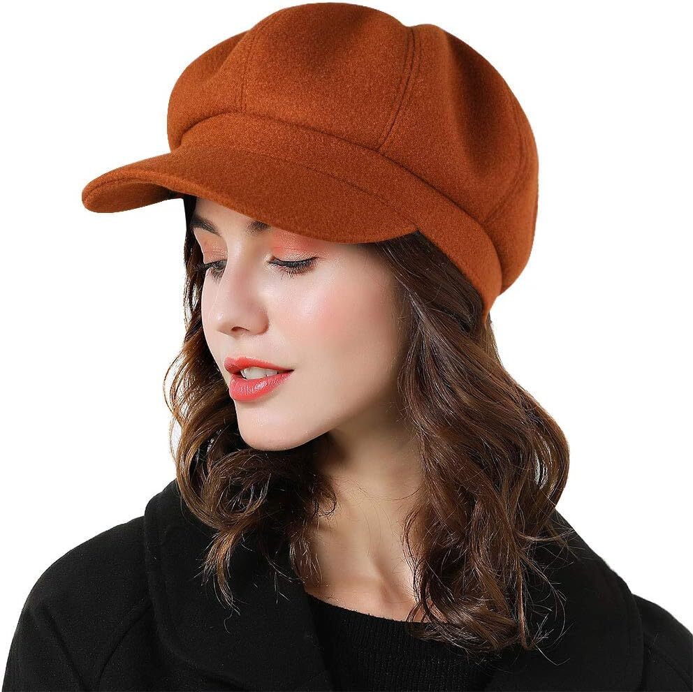 Sumolux Women Beret Newsboy Hat French Wool Cap Classic One Size