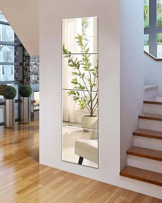 Wandspiegel Klebespiegel Spiegelfliesen Selbstklebend 35x35 Glas HD DIY Türspieg - Bild 1 von 4