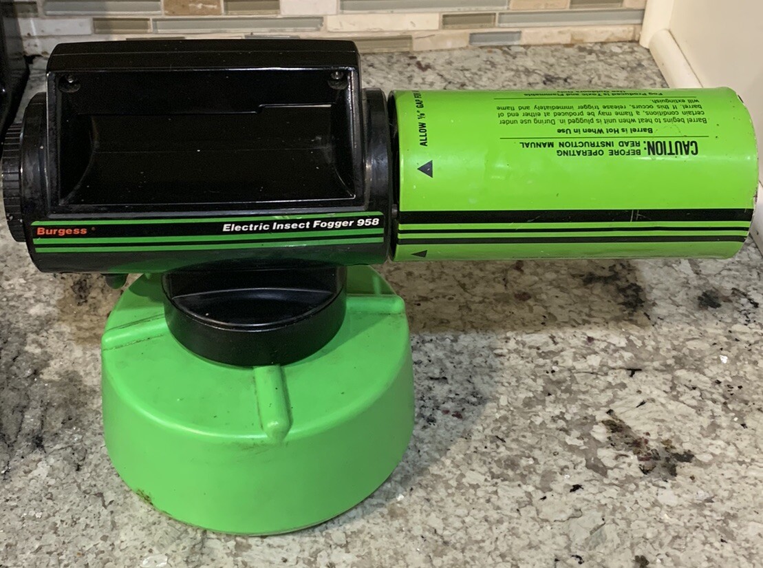 Burgess Electric Insect Fogger 958 Green TESTED With Canister eBay