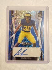 2022 LEAF FLASH DAXTON HILL BLUE SPARKLE AUTO RC /25 CINCINNATI BENGALS
