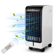 COSTWAY 3-in-1 Evaporative Air Cooler, Bladeless Air Cooler Fan with Remote Cont