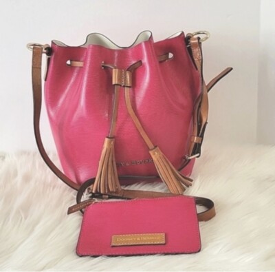 Dooney Bourke Crossbody Bucket Siena leather hobo Pink bag