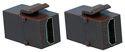 RiteAV HD 2.0 Brown Keystone Adapter Coupler Female-Female (2 Pack)