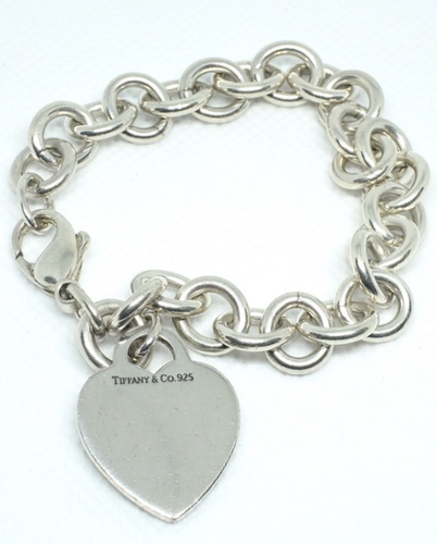 Heart Tag Bracelet Sterling Silver 925 