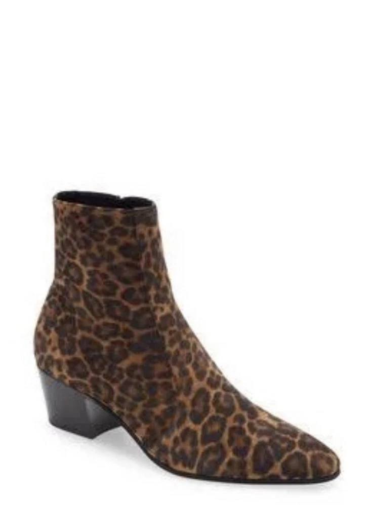 Ysl leopard boots sale