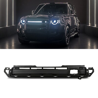 GLÄNZENDES SCHWARZES LED-LICHT FRONTGRILL FÜR LAND ROVER DEFENDER L663 90 110 20