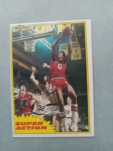 1981 Topps Card No. 104 Julius Erving Super Action Near Mint!