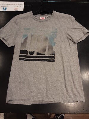 Lacoste LIVE Colorblock Tee Gray Blue Size XL LIVE! Youth Size 3