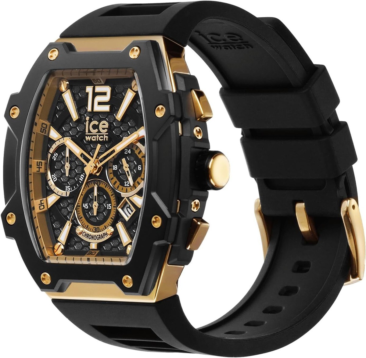 Ice Watch with Copper Dial and Gold Bracelet Alaskan Ice Gold Watch & Bracelet Set - Fully Iced – LeoCor main image 2