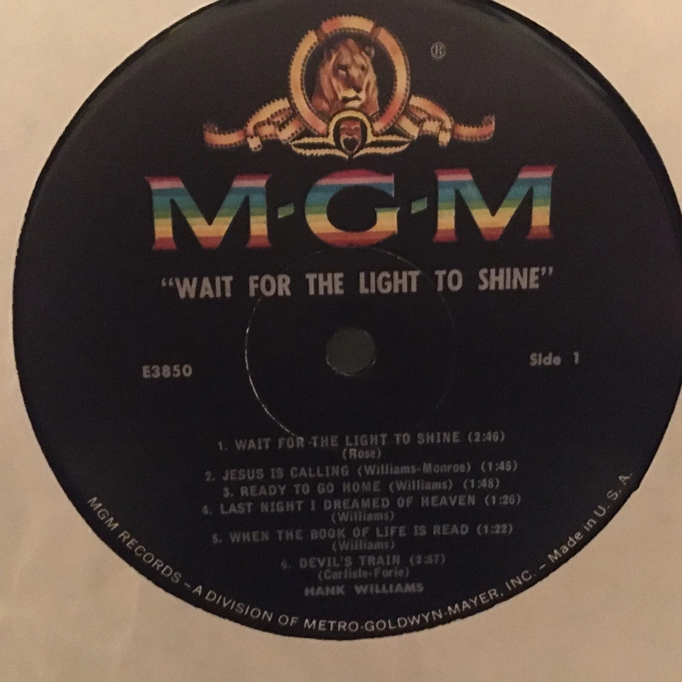 HANK  WILLIAMS          LP     WAIT  FOR  THE  LIGHT  TO  SHINE   Foto 4 de 4