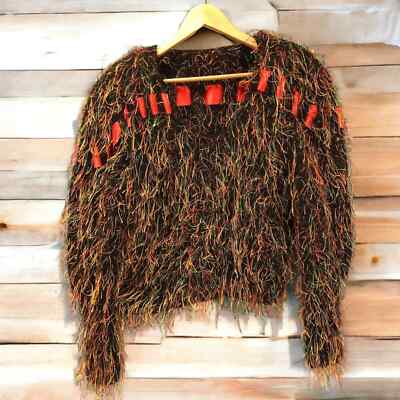 Vintage 1980s Fiddlestix NY String Sweater women's size M medium